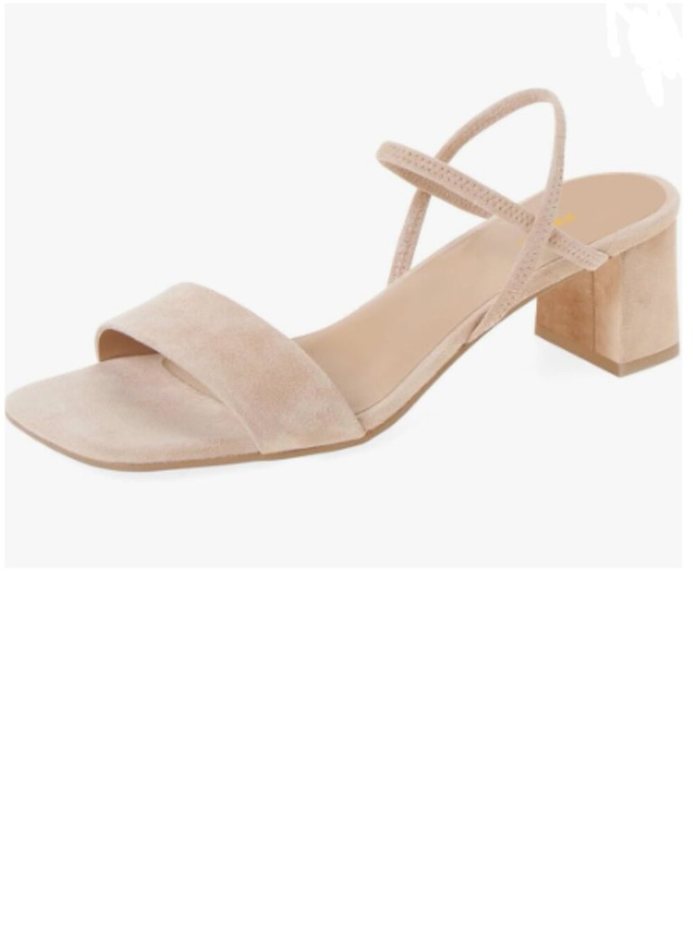 Pazzion Beige Chunky Low Heel Strappy Slip On Open Toe Elastic Straps Sandals